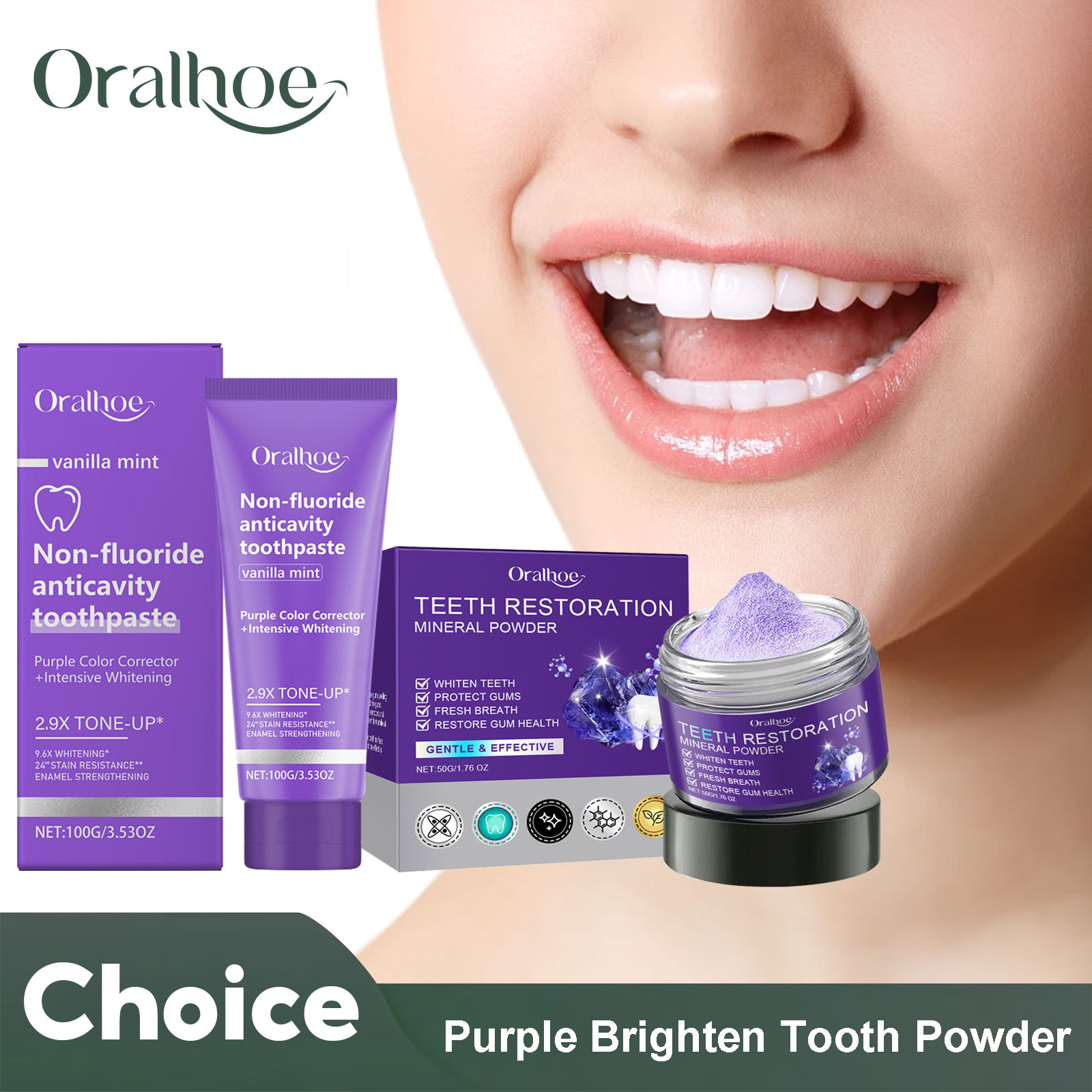 Teeth Whitening Co - 치아 복원 미네랄 파우더 치아 미백,
