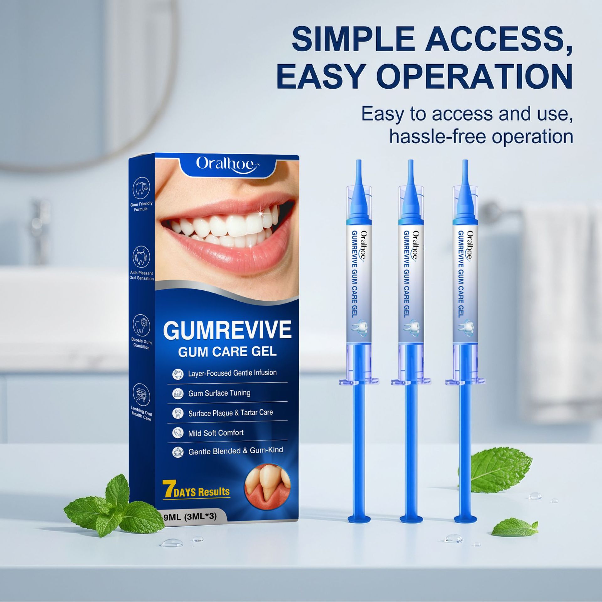 Teeth Whitening Kit At Home - 구강 관리 젤 3개입 잇몸 세척