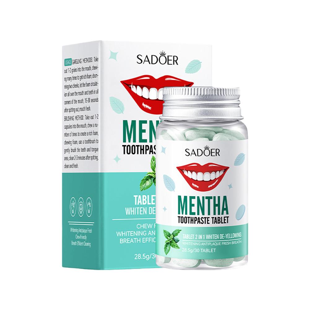 Teeth Whitening Co - 민트 솔리드 치약 정제 민트 맛