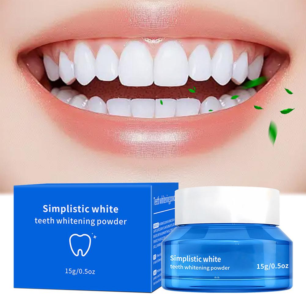 심플한 화이트닝 치아 미백 파우더 얼룩 제거 치아 파우 - Teeth Whitening Co 리뷰 및 가격