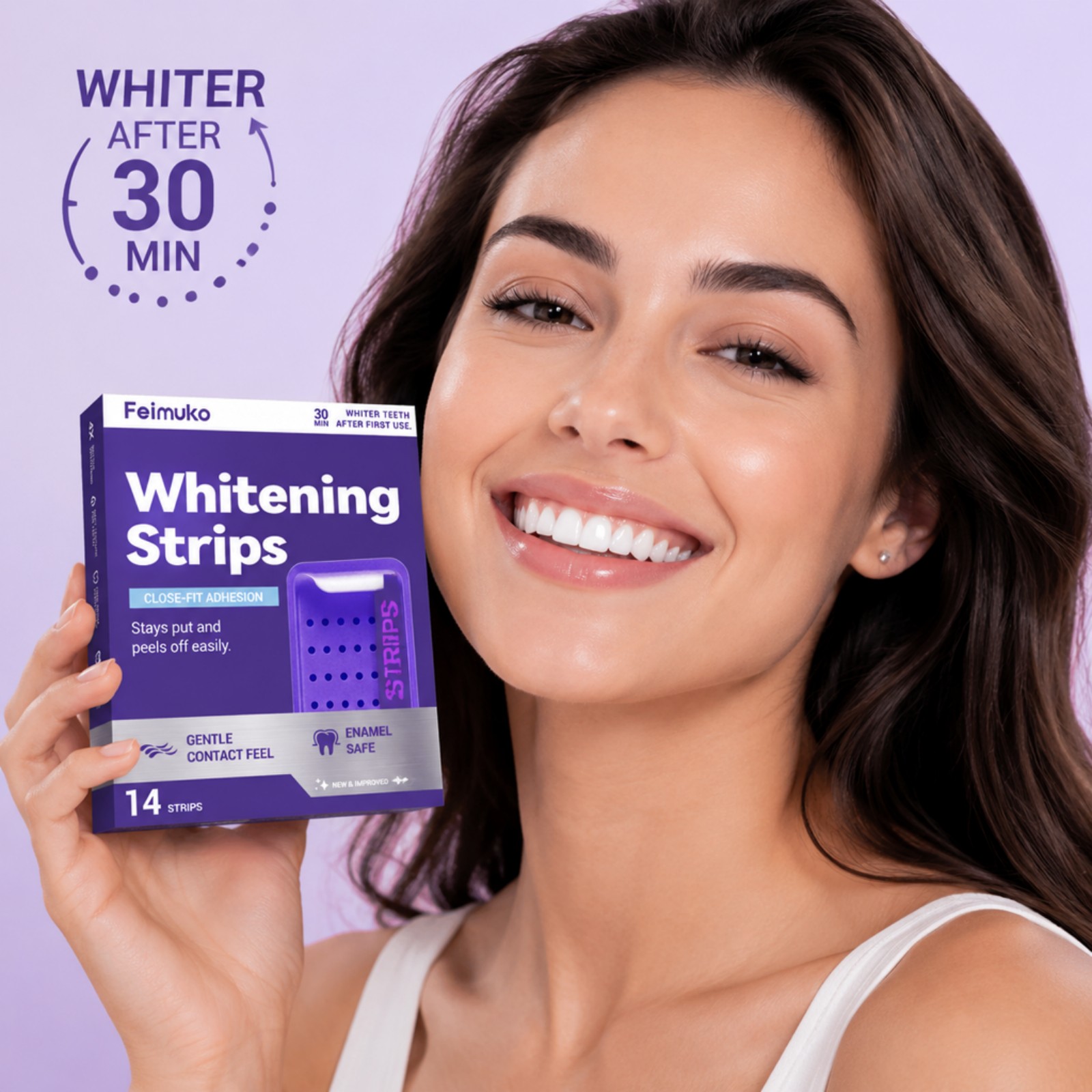 7개 프리미엄 퍼플 화이트닝 스트립 전문 치아 얼룩 제 - Teeth Whitening Kit At Home 리뷰 및 가격