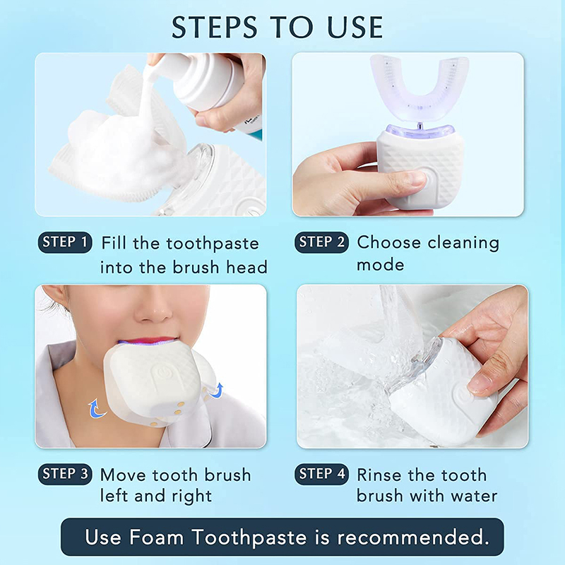 U자형 충전식 라이트 빠른 미백 치아 미백기 전문 치아 - Teeth Whitening Kit At Home 리뷰 및 가격