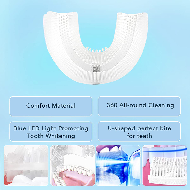 U자형 충전식 라이트 빠른 미백 치아 미백기 전문 치아 - Teeth Whitening Kit At Home 리뷰 및 가격