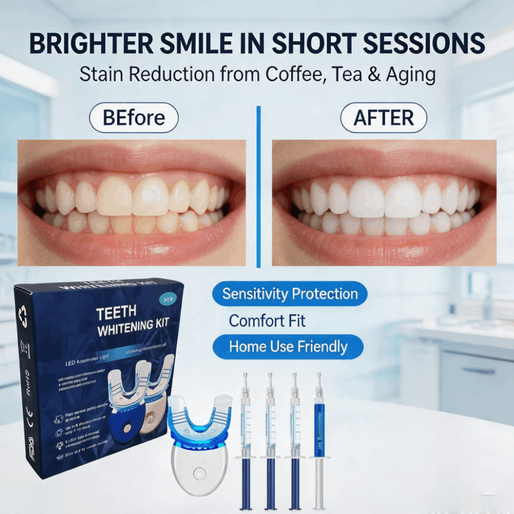 전문 치아 미백 키트 젤 LED라이트 치아 미백제 구강 - Teeth Whitening Kit At Home 리뷰 및 가격