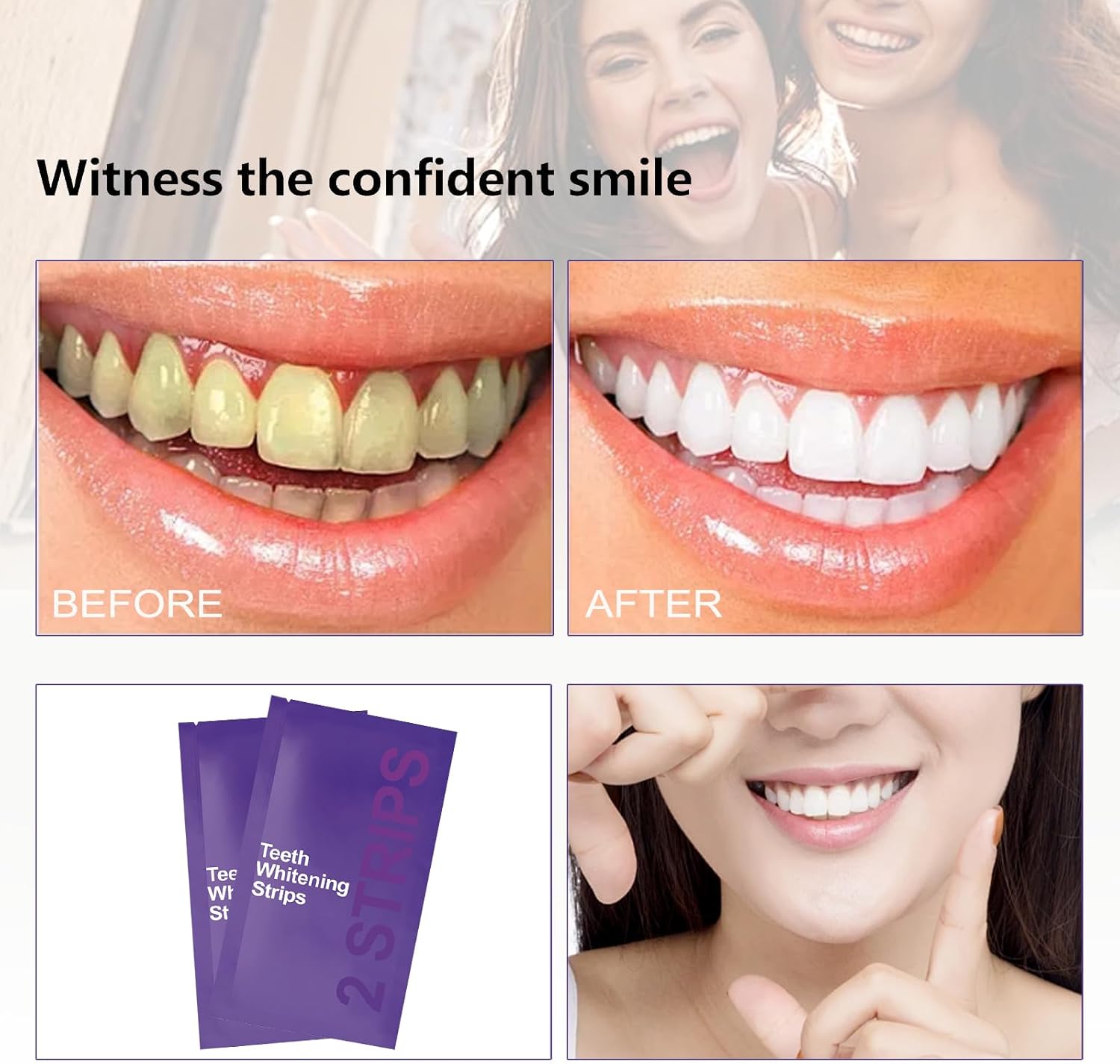 7개 프리미엄 퍼플 화이트닝 스트립 전문 치아 얼룩 제 - Teeth Whitening Kit At Home 리뷰 및 가격